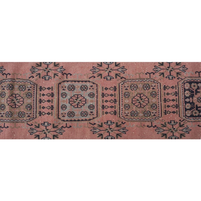 1960s 1960s Turkish Hand Knotted Vintage Long Runner Rug - Stair Carpet 2'6'' X 21'2'' For Sale - Image 5 of 10