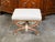 Mid 20th Century English Chinese Chippendale Style Faux Bamboo Stool with New Upholstery For Sale - Image 5 of 12