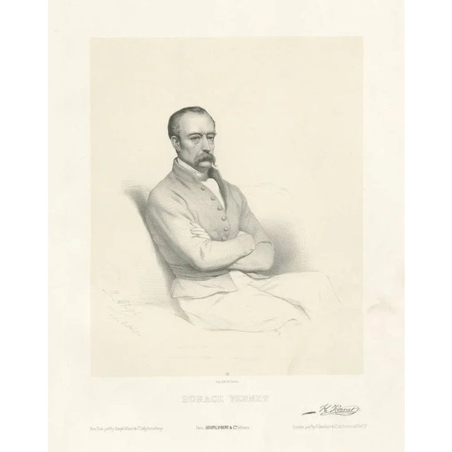 Le Gout-Gérard, Portrait of Horace Vernet, Lithograph, 1855 For Sale - Image 6 of 10