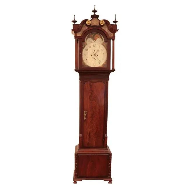 Antique English Mahogany Tall Clock For Sale - Image 13 of 13