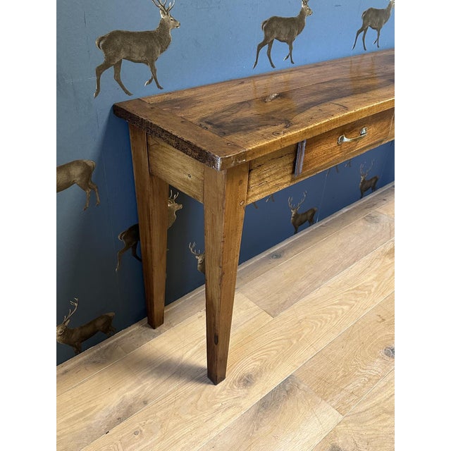 Antique Console Table in Walnut, 1800s For Sale - Image 3 of 10