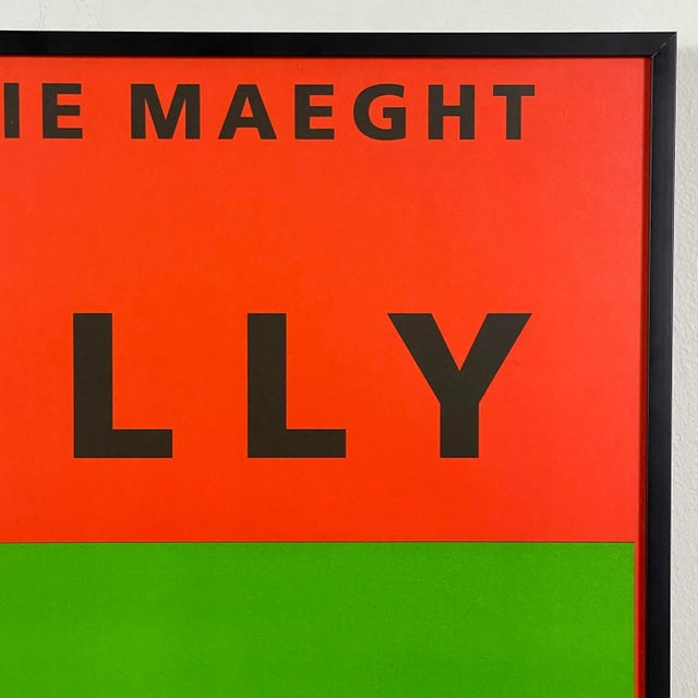 Ellsworth Kelly 1964 Vintage Ellsworth Kelly French Exhibition Poster, Framed For Sale - Image 4 of 6