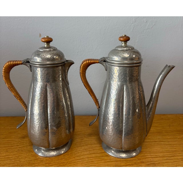 Anitque English Tudric Pewter Ware Tea Service Set for Liberty and Co For Sale - Image 12 of 12