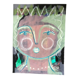 “The Queen” Contemporary Mixed Media Artwork by CL Auker