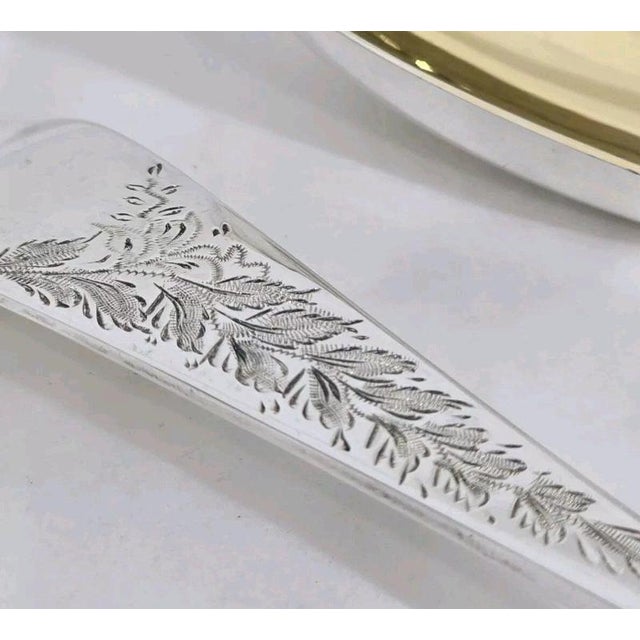 Antique Edwardian Sterling Silver Serving Spoons, Sheffield, 1905, Set of 2 For Sale - Image 9 of 14