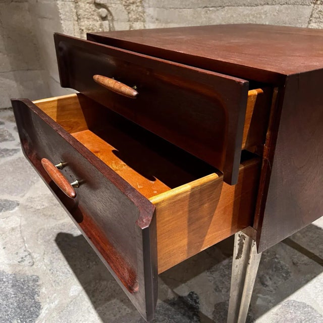 1950s Edmond J Spence Cedar Side Table From Mexico For Sale - Image 9 of 12