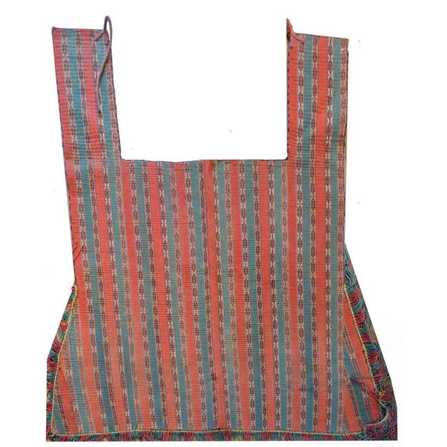 An incredible early 20th century Persian Shahsevan horse blanket with solid coral and turquoise stripes alternating with...