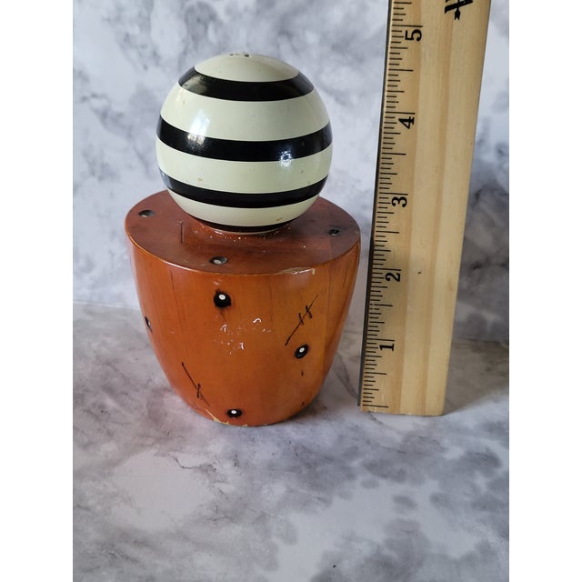 Vintage Robert Wilhelm Wooden Ceramic Salt Shaker Signed For Sale - Image 9 of 9
