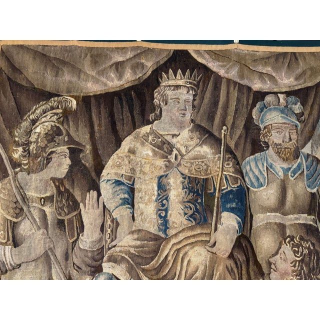 Mid-18th Century French Aubusson Historical Tapestry of Alexander the Great For Sale - Image 11 of 15