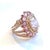 Contemporary Bochic “Orient” Pink Sapphire & Pink Kunzite Cluster Ring Set 18K Gold & Silver, Size 10 For Sale - Image 3 of 10