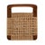 Brown Luna 30 in. Seat Height Wood and Jute Woven Low Back Bar Stool, Brown For Sale - Image 8 of 9