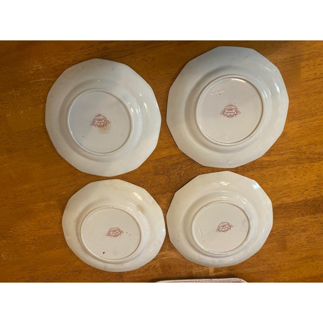 Mid 19th Century Antique Ironstone Zamora Transferware by Francis Morely of Staffordshire, England- 5 Pieces For Sale - Image 5 of 6