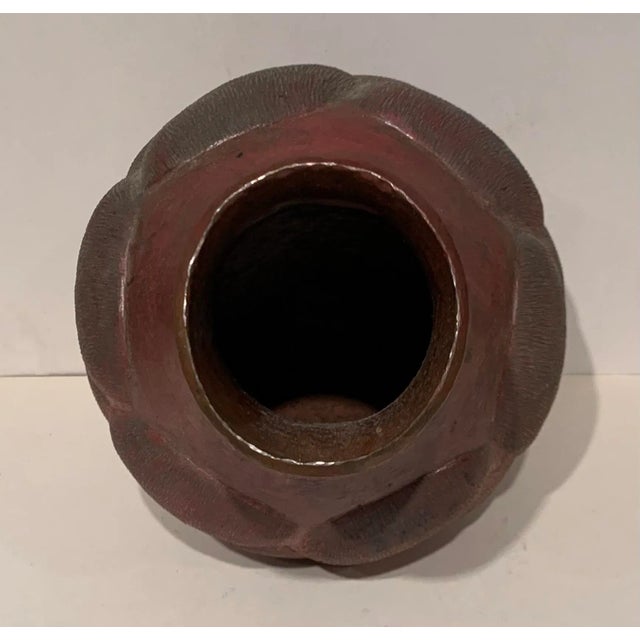1950s Vintage Hammered Copper Vessel For Sale - Image 9 of 12