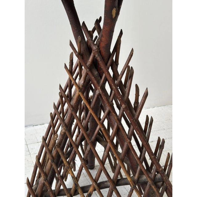 Wood Antique Sculptural Rural Handicraft Bentwood Plant Stand, Circa Late 19th Century For Sale - Image 7 of 18