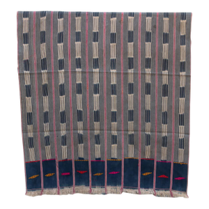 Vintage Baoule African "Bandama Sunset" Ikat Throw