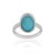 Not Yet Made - Made To Order Minimalist 4.7 Ct Oval Turquoise Bezel Set Solitaire Ring in 925 Sterling Silver Size 8 For Sale - Image 5 of 15