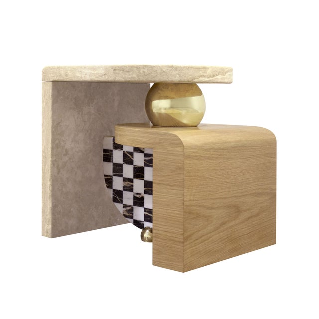 Beige Bohld Side Table by Malabar For Sale - Image 8 of 10