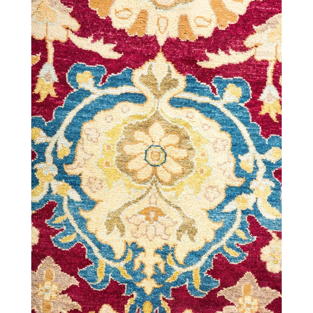 Traditional Mogul, One-of-a-Kind Hand-Knotted Area Rug in Red, 6' 1" x 8' 9" For Sale - Image 3 of 8