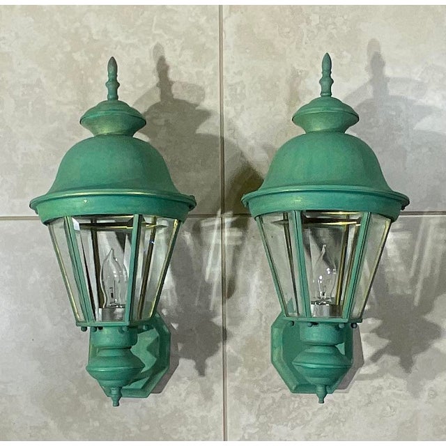 Elevate your home’s curb appeal with this stunning pair of vintage wall-mounted lanterns. Crafted with a timeless colonial...