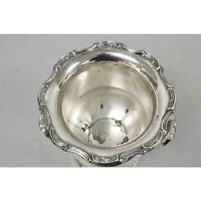 Silver Vintage Leonard Silver Plated Trophy Cup Urn Champagne Chiller Bar Ice Bucket For Sale - Image 8 of 14