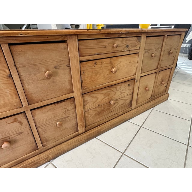 Vintage Workshop Cabinet with Drawers in Fir, 1950s For Sale - Image 18 of 18