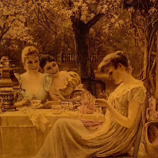 Brown Antique Crystoleum Picture, German, Framed, Mezzotint Painting, Art, Victorian For Sale - Image 8 of 12