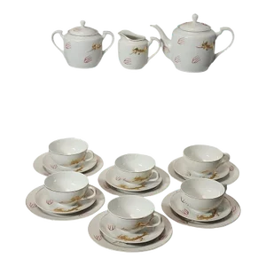 1960s Japanese Dragonware Tea Service for Six- 21 Pieces