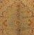 This antique Oushak rug boasts a soft peachy-red central field, encircled by a splendid border in soft greens adorned with...