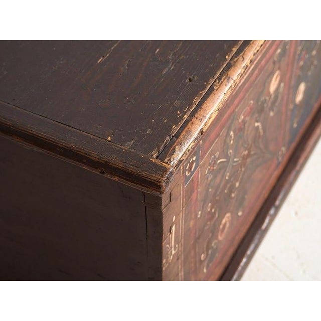 Painted Chest with Floral Details, 1870s For Sale - Image 4 of 18