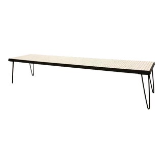 Mid-Century Black & White Tile Mosaic Coffee Table Circa 1960s For Sale