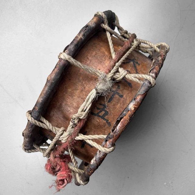 Late Edo Period Shimedaiko Japanese Barrel Drum For Sale - Image 5 of 14