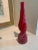Modern Thick Twisted Red Art Glass Bud Vase For Sale - Image 3 of 13