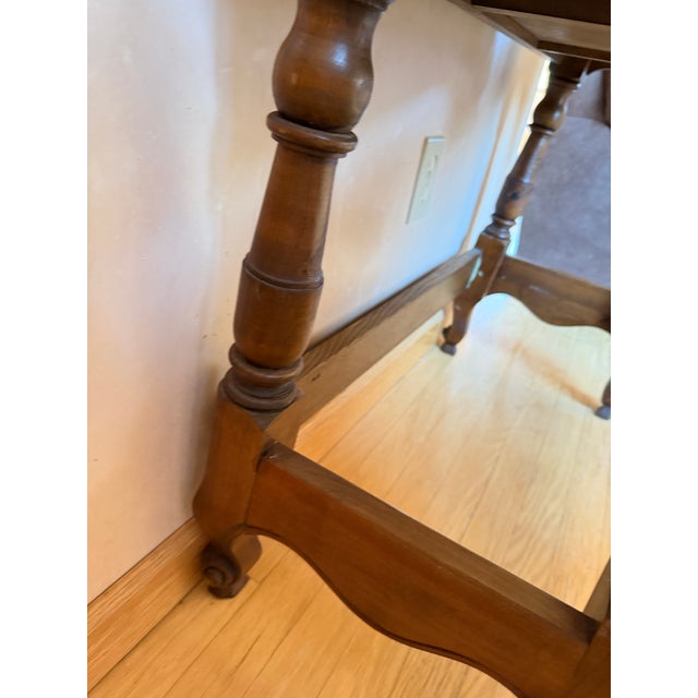 French Provincial Walnut-Veneer Dough Bin (Pétrin) Console, Early-Mid 20th C. Louis XIII Style For Sale - Image 9 of 18