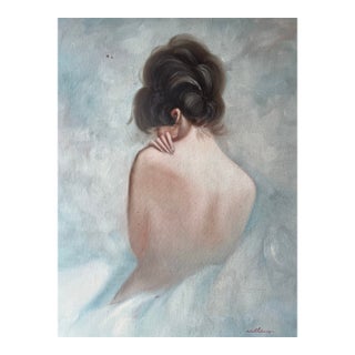Mid-Century Figurative Oil Painting of Female Nude, Signed Williams For Sale