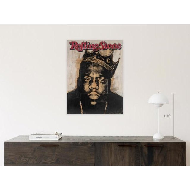 Biggie Pop Art. Acrylic and silkscreen on canvas. Ready to hang with signature at the back.