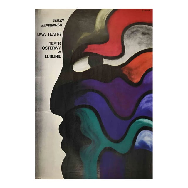 Vintage Dwa Teatry (Two Theatres) Poster, 1974 For Sale