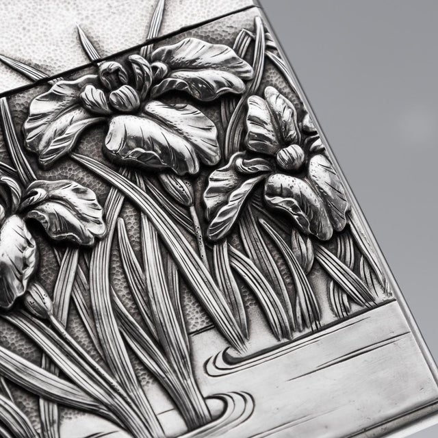 Antique 20th Century Japanese Meiji Silver Card Case, 1900s For Sale - Image 6 of 16