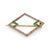 1910s Edwardian Diamond Emerald 18k Yellow Gold and Platinum Kite Brooch For Sale - Image 4 of 7