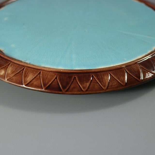 Holdcroft Majolica Pond Lily Cheese Dome and Stand For Sale - Image 14 of 15