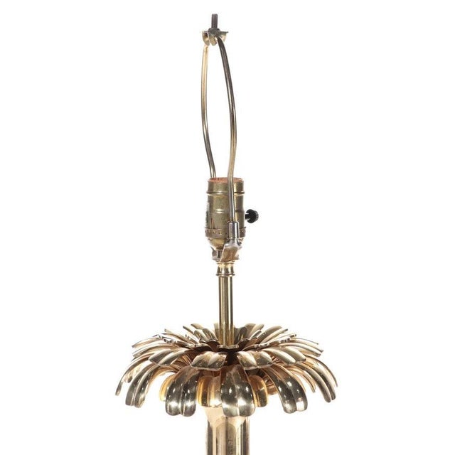 Mid 20th Century Mid Century Modern Palm Beach Regency Style Brass Palm Tree Floor Lamp For Sale In Nashville - Image 6 of 12