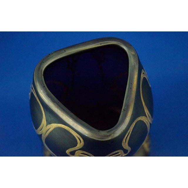 Purple Blown Glass Vase with Gold Decorations by Julius Camillo De Maess, 1890s For Sale - Image 12 of 18