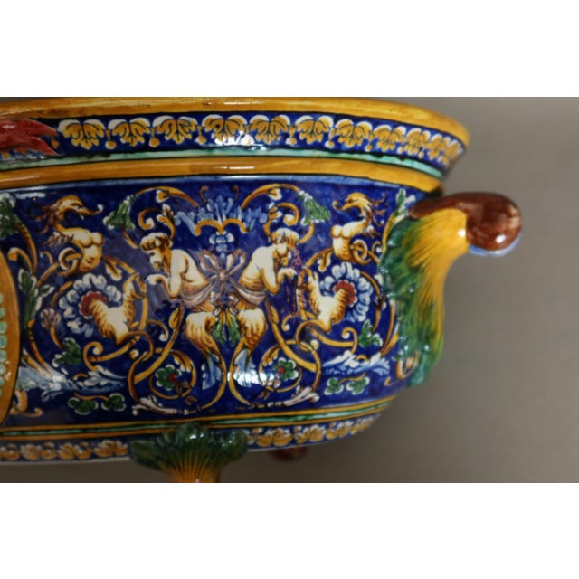 Table Planter from Gien, 1890s For Sale - Image 5 of 10