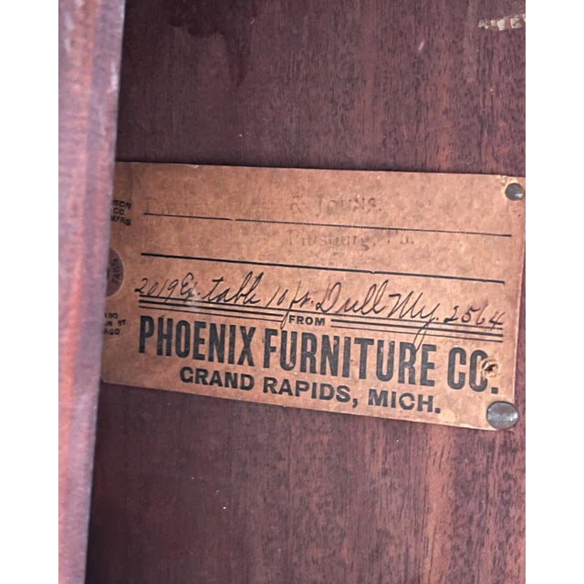 Large 1880's Empire Mahogany Dining Table Set For Sale - Image 10 of 10