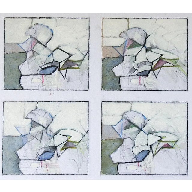 Paint Late 20th Century Neutral Abstract Studies Painting For Sale - Image 7 of 7