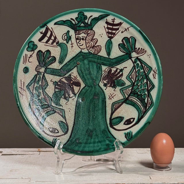 Artist: Domingo Punter Object type: Ceramic platter / dish Period: Vintage, Mid Century Medium: Polychrome glazed ceramic...
