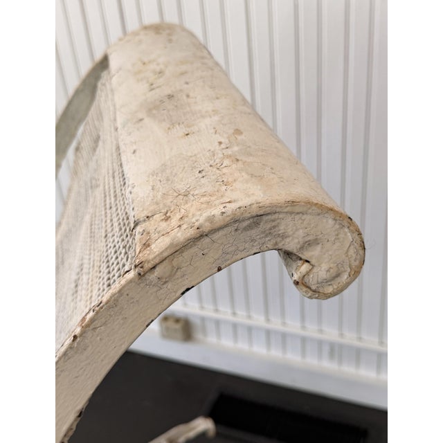 Shabby Chic 19th Century French Iron Rocking Chair For Sale - Image 3 of 6