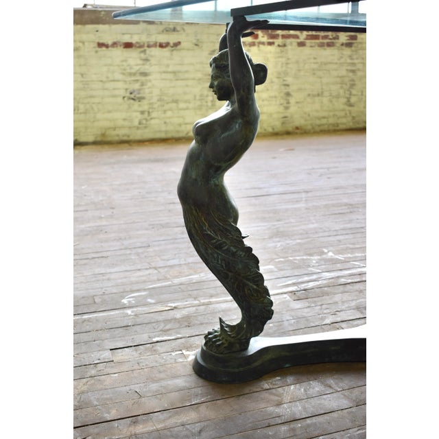 Mid 20th Century Italian Bronze Neoclassical Style Caryatid & Atlas Dining or Work Table For Sale - Image 11 of 13