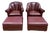 Pair of Vintage Hancock & Moore Burgundy Leather Swivel Lounge Chairs With Matching Ottomans, 1988 For Sale