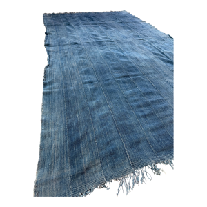 Vintage African Dark Indigo Denim Mossi Mudcloth 73” L X 41”w | No. 93