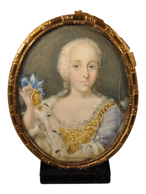 19th Century Portrait Miniature Young French Woman